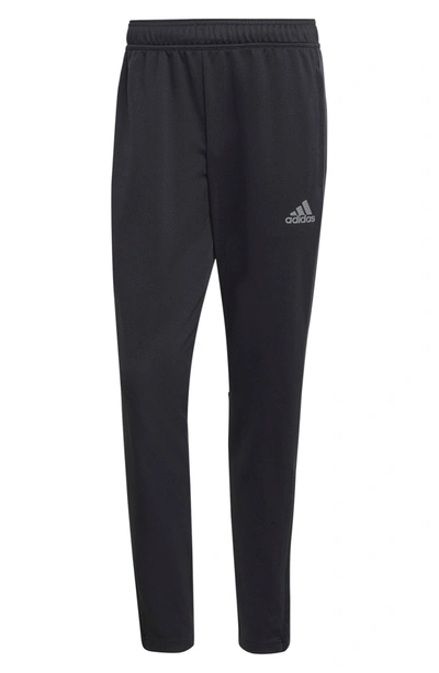 Adidas Originals Aeroready Sereno Slim Tapered-cut 3-stripes Pants In Black/grey Six