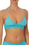 Hanky Panky 'signature Lace' Padded Bralette In Beau Blue