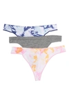 Abound Sammy Seamless Thong In Blue Drift Tie Dye Multi