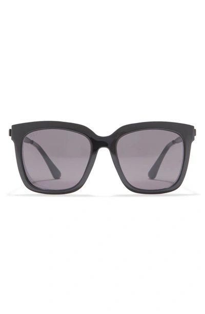 Diff Hailey 54mm Square Sunglasses In Black/ Grey
