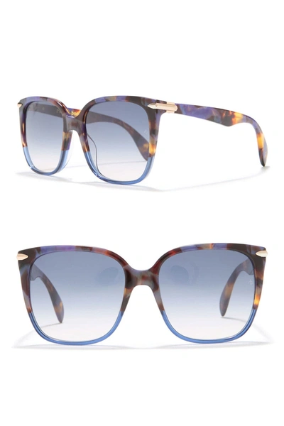 Rag & Bone 56mm Square Sunglasses In 0jbw