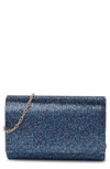 Jessica Mcclintock Alexis Rhinestone Crossbody Clutch In Sparkle Ab Navy-58