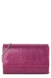 Jessica Mcclintock Alexis Rhinestone Crossbody Clutch In 36-magenta