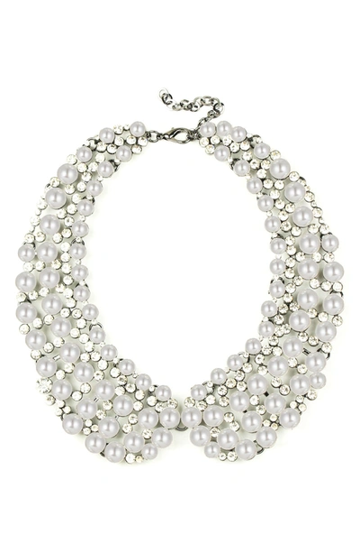 Eye Candy Los Angeles Diana Statement Collar Necklace In White