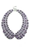 EYE CANDY LOS ANGELES DIANA PURPLE STATEMENT COLLAR NECKLACE