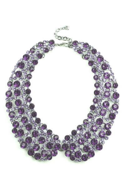 Eye Candy Los Angeles Diana Purple Statement Collar Necklace