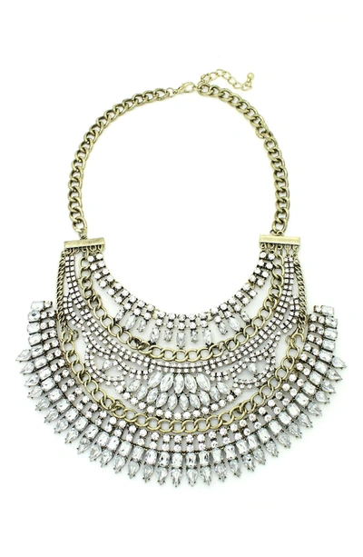 Eye Candy Los Angeles Harlan Statement Necklace In Silver