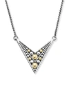 Samuel B. 18k Gold & Sterling Silver Geometric Pendant Necklace In Silver/gold