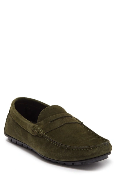 Bruno Magli Xeno Suede Driving Moccasin In Military Green Suede