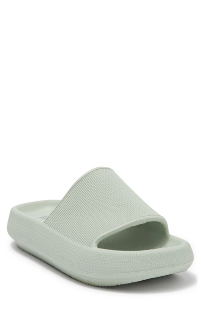 Mia Lexa Platform Slide Sandal In Mint