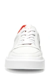 Cole Haan Grandpro Rally Sneaker In White/ Flame Scarlett Leather