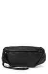 Aimee Kestenberg Milan Leather Belt Bag In Black With Shiny Black
