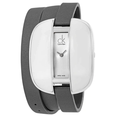 Calvin Klein Treasure Silver Dial Ladies Watch K2e23620 In Grey / Silver / White