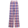 JESSICA RUSSELL FLINT PERIWINKLE PLAID STRETCH-SILK PYJAMA TROUSERS,4104890