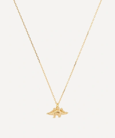 Alex Monroe 18ct Gold Teeny Tiny Stegosaurus Pendant Necklace