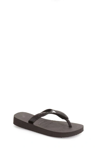 Havaianas Kids' Slim Crystal Ii Flip Flop In Black