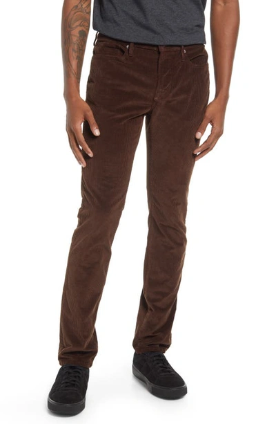 Frame L'homme Skinny Fit Corduroy Jeans In Dark Chocolate