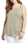 Nic + Zoe Perfect Scoop Tank Top In Od Green