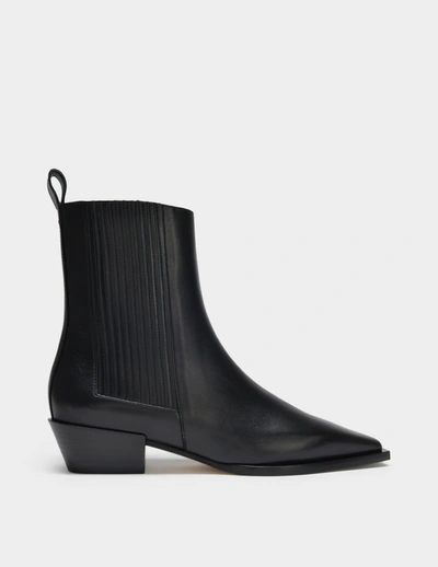 Aeyde 40mm Belinda Leather Ankle Boots In Black