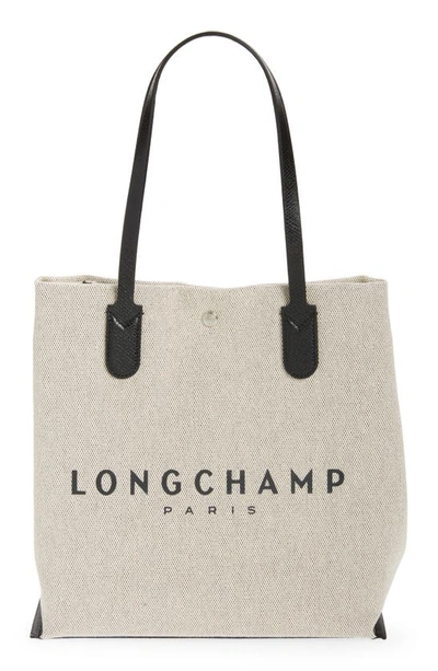 Longchamp Essential Toile Large Canvas Tote In Ecru