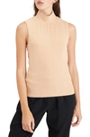 Sanctuary Essential Sleeveless Mock-neck Sweater In Light Mapl