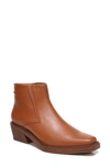 Franco Sarto Forta Womens Faux Leather Square Toe Ankle Boots In Rust