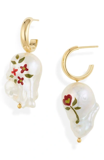 Simone Rocha Hand Painted Drop Earrings (nordstrom Exclusive) In Blood Red Multi