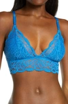 Natori Embolden Longline Lace Bralette In Imperial Blue