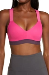 Natori Dynamic Contour Underwire Sports Bra In Electric Pink / Sumac