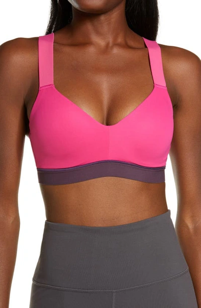 Natori Dynamic Contour Underwire Sports Bra In Electric Pink / Sumac