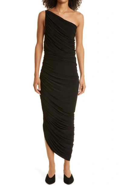 Norma Kamali Off-shoulder Jersey Gown In Black