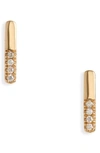Dana Rebecca Designs Sylvie Pavé Diamond Bar Stud Earrings In Yellow Gold