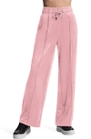 Juicy Couture Velour Wide Leg Sweatpants In Blushing Pink
