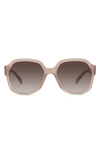 Celine 56mm Round Sunglasses In Light Brown