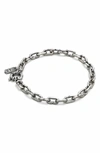 Degs & Sal Sterling Silver Lock Chain Bracelet In Grey