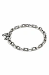Degs & Sal Sterling Silver Lock Chain Bracelet In Silver