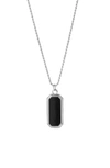 Degs & Sal Onyx Frame Pendant Necklace In Silver