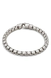 Degs & Sal Silver Round Box Chain Bracelet In Grey