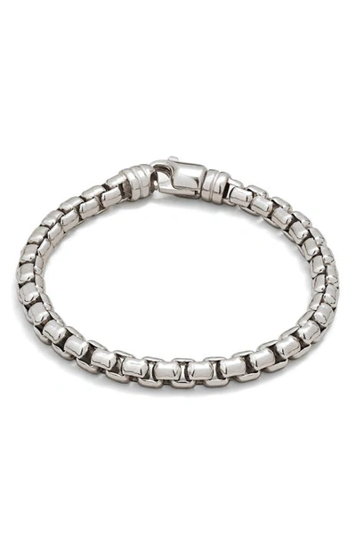 Degs & Sal Silver Round Box Chain Bracelet In Grey