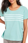 Vineyard Vines Placed Stripe Surf T-shirt In Sea Clay Green