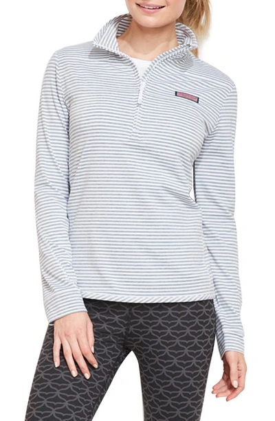 Vineyard Vines Sankaty Shep Striped Half Zip Sweatshirt In Navy Stripe