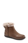 Softwalkr Helena Faux Fur Lined Boot In Stone Leather