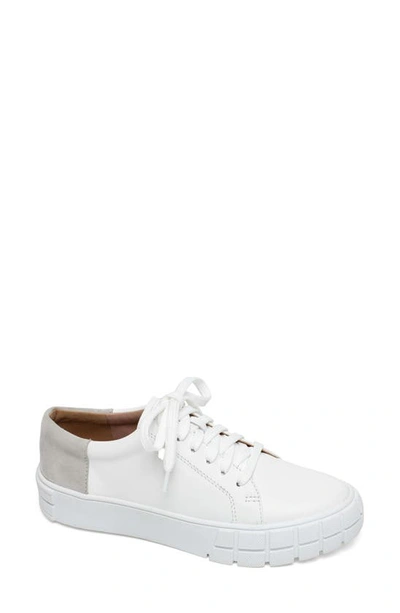Linea Paolo Kenzi Platform Sneaker In Eggshell/ Off White