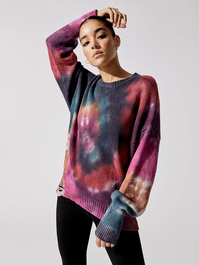 Nsf Anabelle Slouchy Sweater In Jewel Dye
