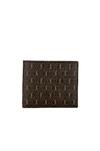 Saint Laurent All Over Monogramme Bifold Wallet In Choc