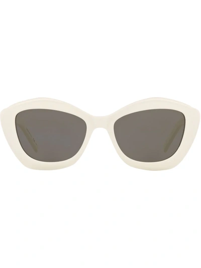 Saint Laurent Sl 423 Cat-eye Frame Acetate Sunglasses In White