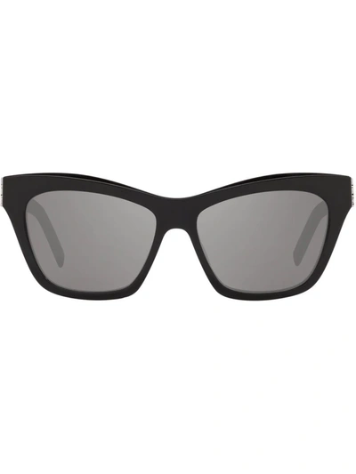 Saint Laurent Sl M79 Monogram Cat-eye Acetate Sunglasses In Black