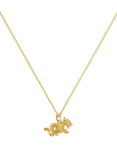 Patcharavipa 18kt Yellow Gold Tiny Dragon Necklace