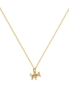 PATCHARAVIPA 18KT YELLOW GOLD TINY GOAT NECKLACE