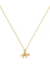 PATCHARAVIPA 18KT YELLOW GOLD TINY TIGER NECKLACE